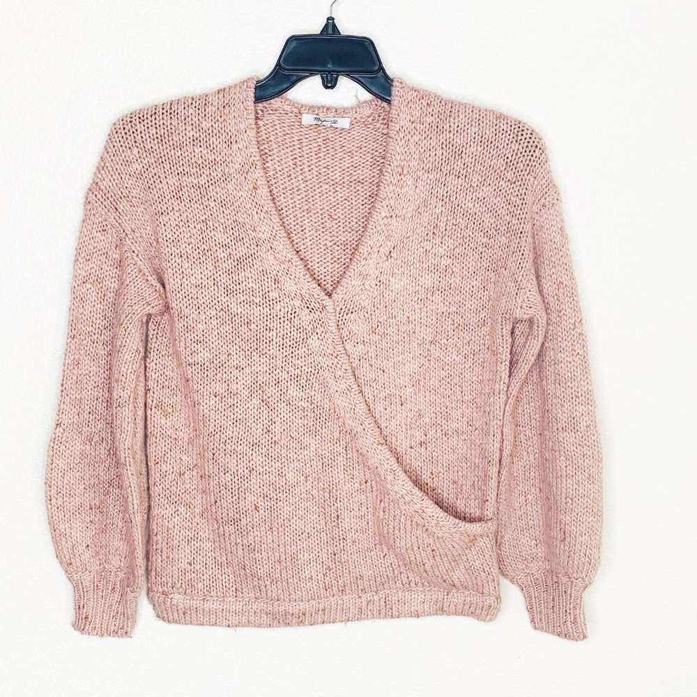Madewell Wrap Front Beresford Wool Blend Sweater - Picture 3 of 6